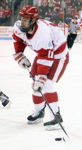 Junior Mike Moran scored his second goal of the season in a 4-4 tie with UConn.  PHOTO BY MAYA DEVEREAUX/DAILY FREE PRESS STAFF