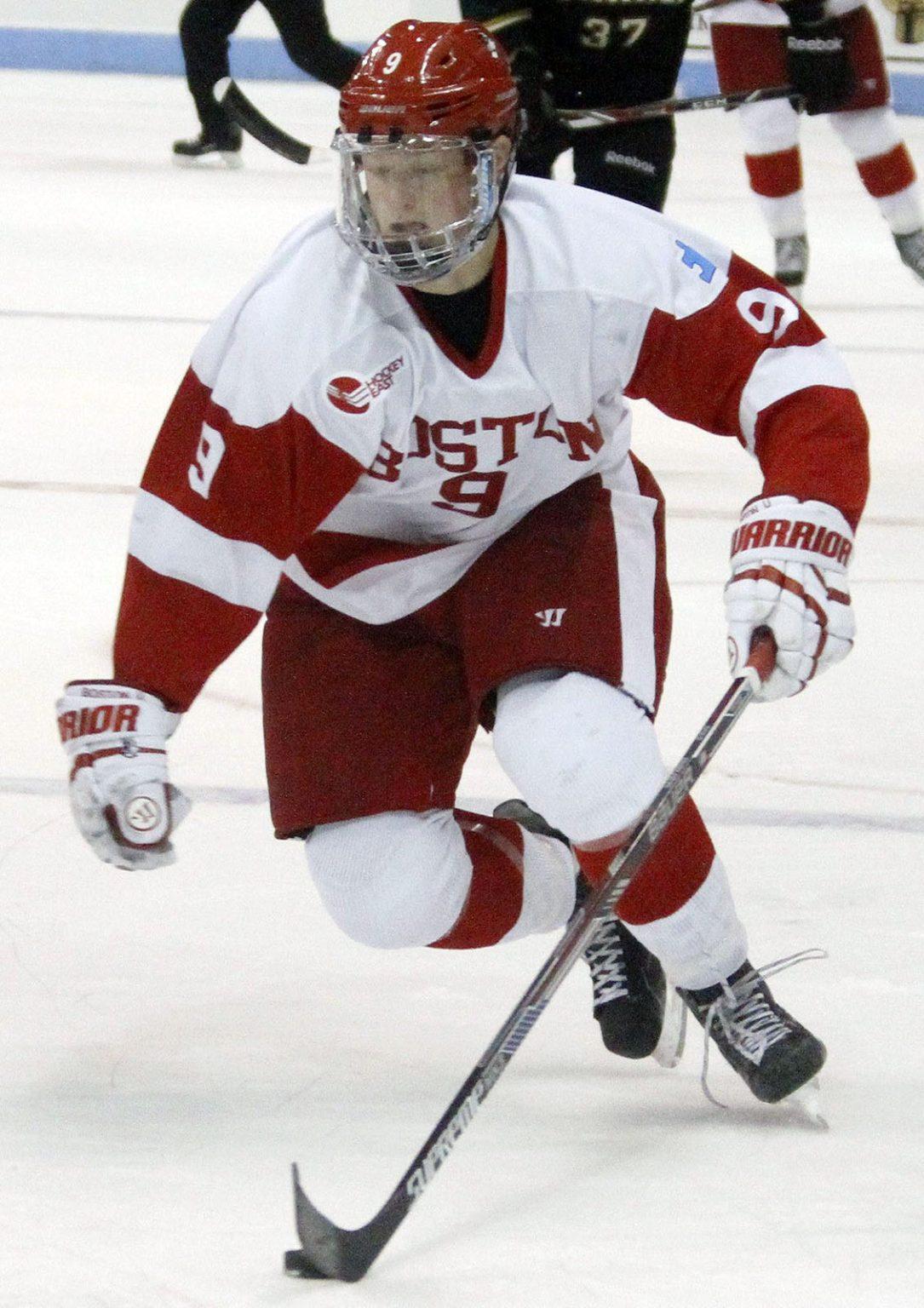 Freshman forward Jack Eichel registered two points Friday night against Maine. PHOTO BY MAYA DEVEREAUX/DAILY FREE PRESS STAFF