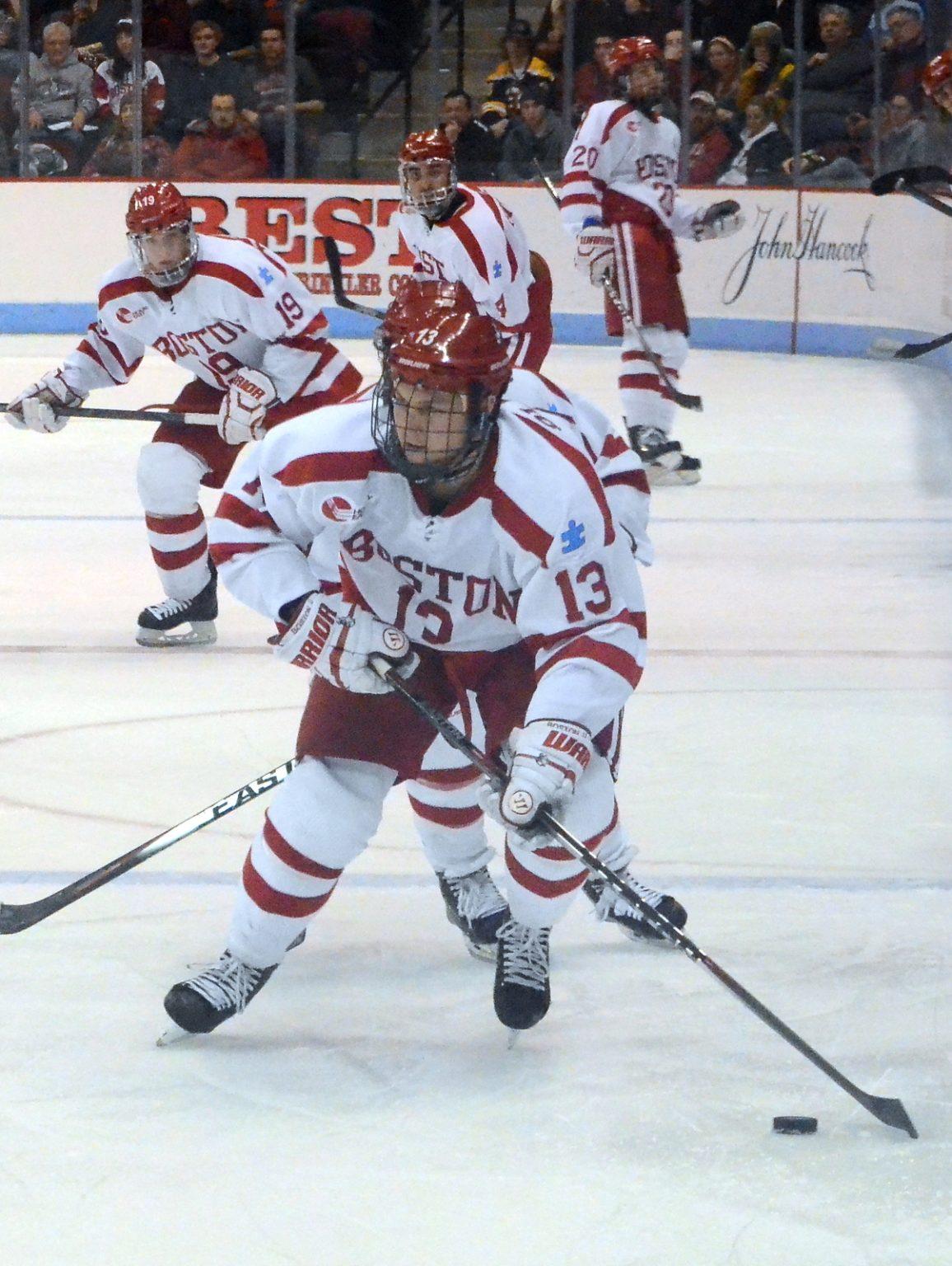Freshman forward Nikolas Olsson. PHOTO BY DANIEL GUAN/DAILY FREE PRESS STAFF