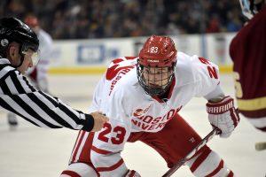 Jakob Forsbacka Karlsson played 78 games at BU. PHOTO BY MADDIE MALHOTRA/DAILY FREE PRESS STAFF