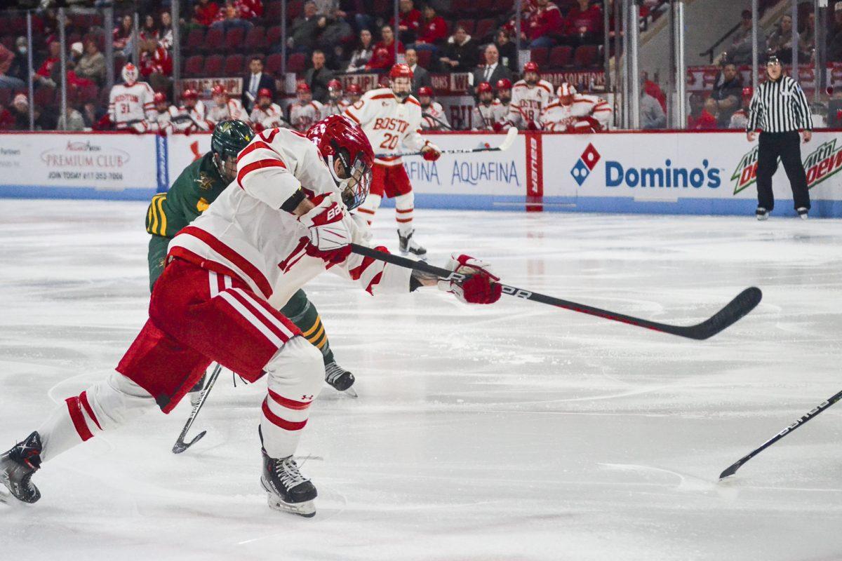 Zabaneh hat trick sends BU to the Garden for HE Semis