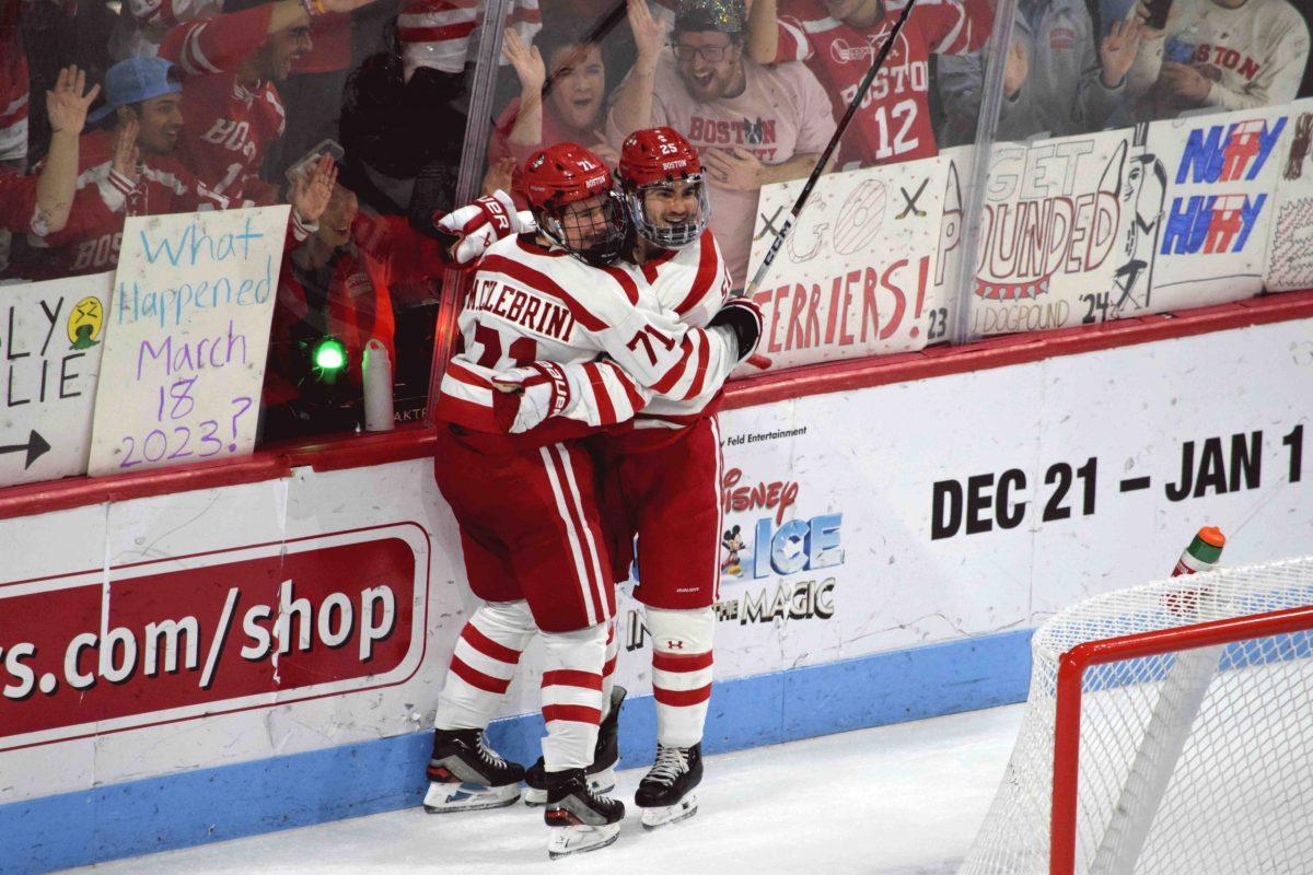 Terriers close out first semester with sweep of Merrimack, 5-2 Saturday win