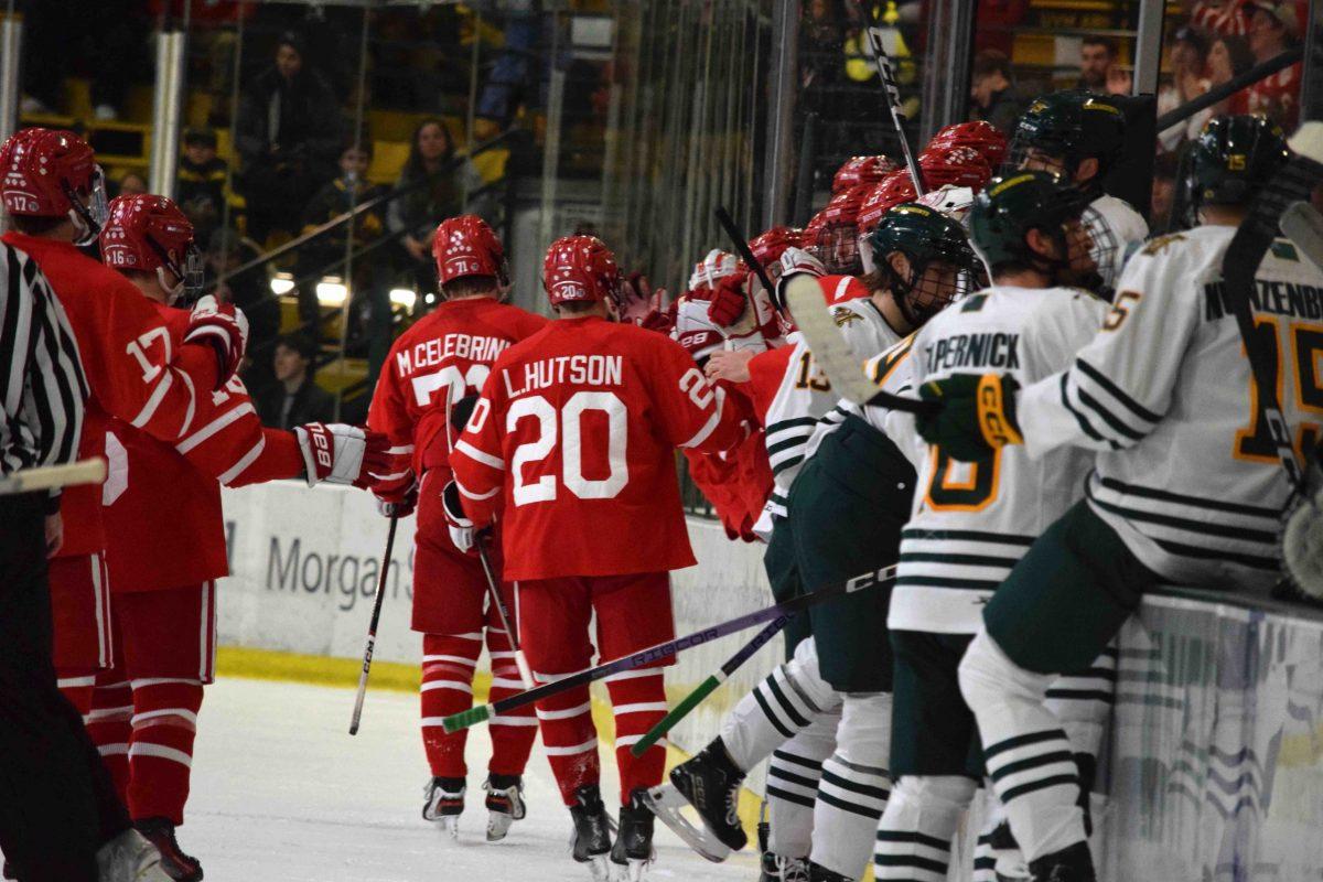 Lane Hutson, Macklin Celebrini combine for six points in 5-1 win over UVM