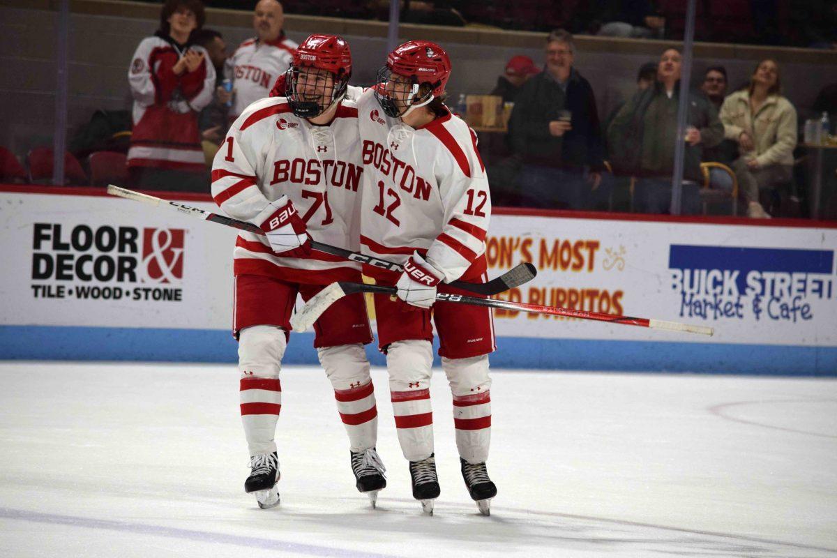 Terriers dominate Merrimack 7-1 behind Jack Harvey’s two goals