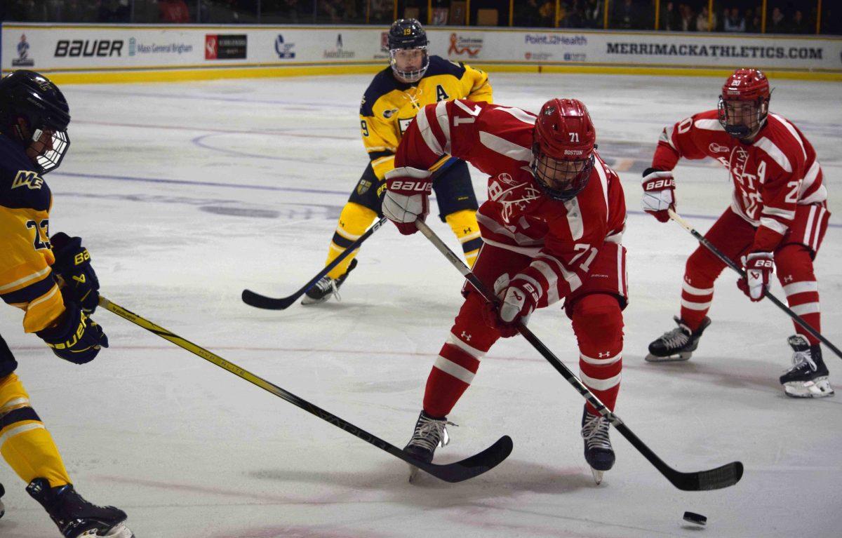 Terriers focusing on Merrimack matchup ahead of Beanpot Championship