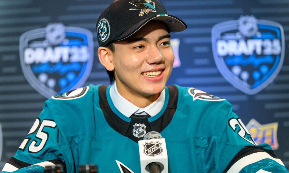 Haoxi 'Simon' Wang became the highest-drafted Chinese-born player ever. (Dean Tait/Sport Shots)