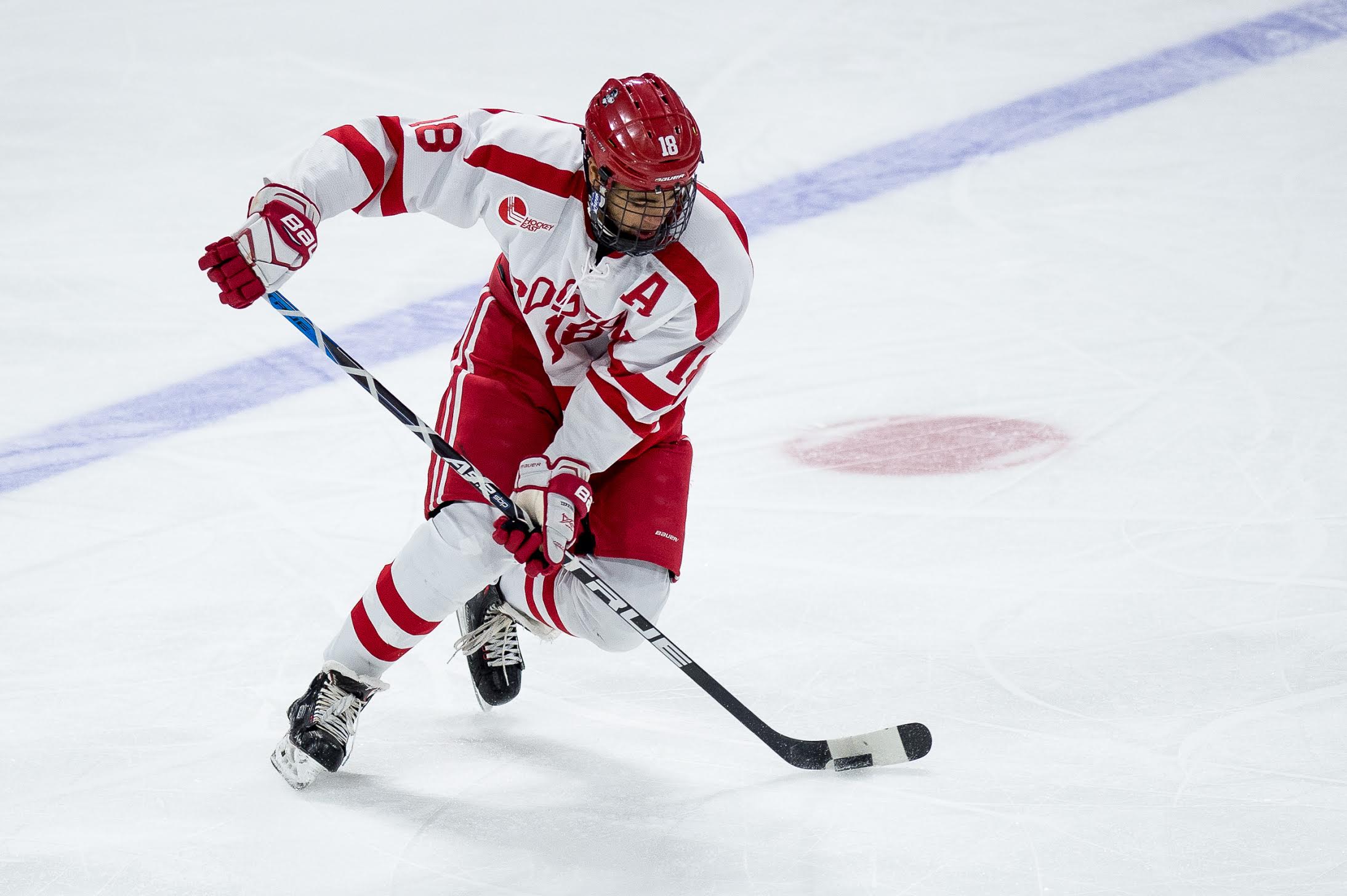 Jordan Greenway recorded three goals and one assist on Saturday. PHOTO BY MADDIE MALHOTRA/ DAILY FREE PRESS STAFF
