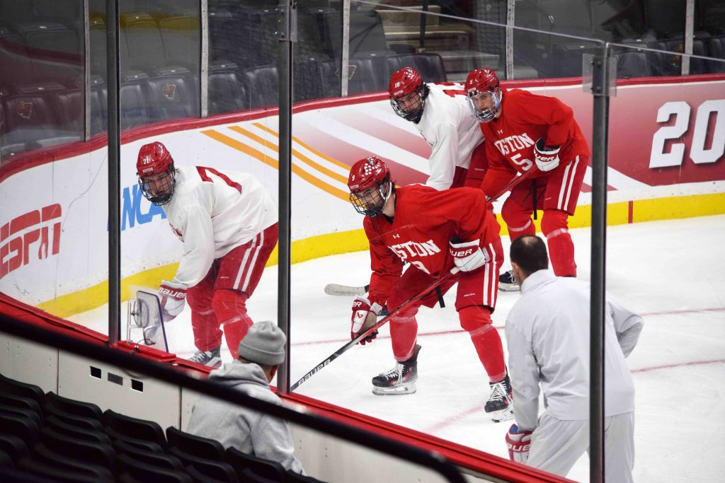 NOTEBOOK: Frozen Four practice and media day